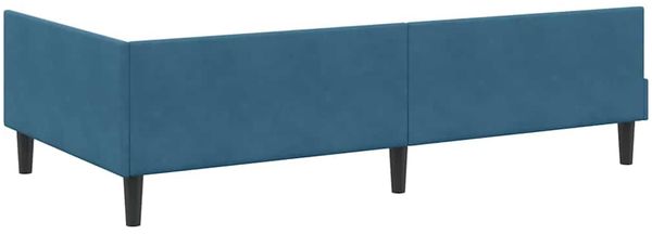 vidaXL Eckbettgestell mit Kopfteil Blau 90 cm x 200 cm Samt 42016153 Bild 7