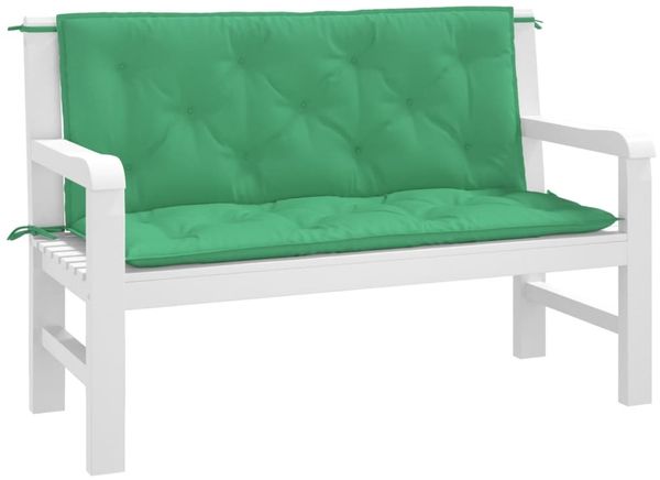 vidaXL Gartenbank-Auflagen 2 Stk. Grün 120x50x7 cm Oxford-Gewebe 361683 Bild 3