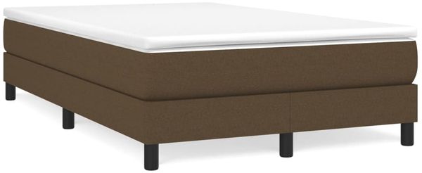 vidaXL Polsterbett, Stoff, 25,0 cm, Dunkelbraun, 120x200 cm, mit Lattenrost, Schwarz Bild 2