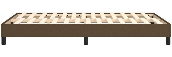 vidaXL Polsterbett, Stoff, 25,0 cm, Dunkelbraun, 120x200 cm, mit Lattenrost, Schwarz Bild 6