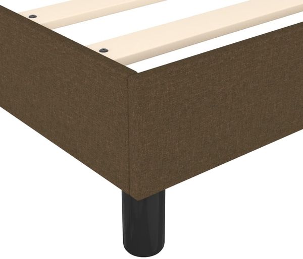 vidaXL Polsterbett, Stoff, 25,0 cm, Dunkelbraun, 120x200 cm, mit Lattenrost, Schwarz Bild 7