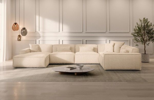 Sofa Dreams Wohnlandschaft Sofa Strukturstoff Polstersofa Formenta U Form Stoffsofa Luxus