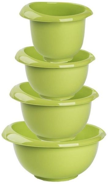 Engelland Rührschüssel Backschüssel-Set, Kunststoff, (Vorteils-Set, 4-tlg), spülmaschinengeeignet, mikrowellengeeignet, Ausgusslippe