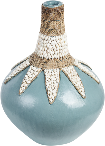 Dekovase SILAU Keramik 43 cm Blau