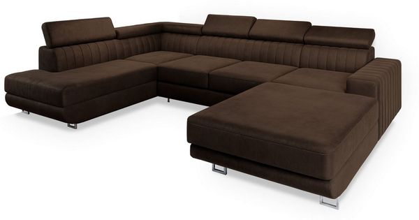 Masseno Ecksofa SIENA mit Schlaffunktion U-Form, Sofa mit Bettkasten Bild 2