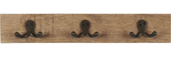 Hakenleiste mit 3 Doppelhaken Garderobenhaken Unika Shaker Ib Laursen 21011-30