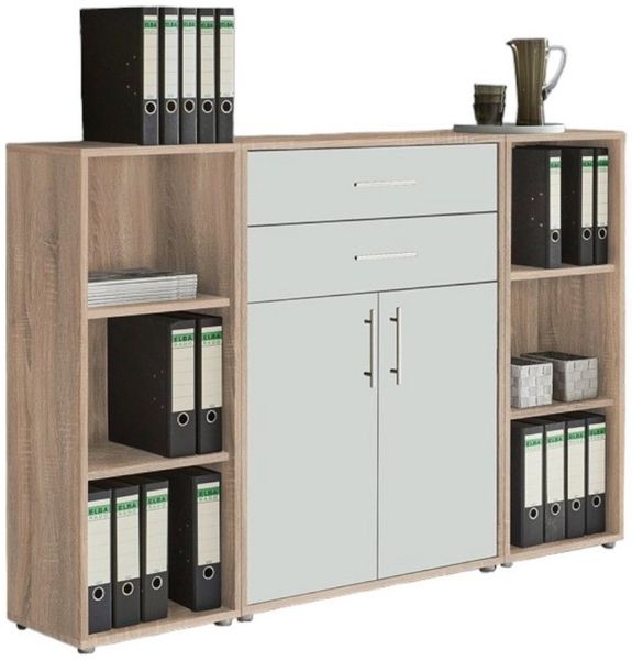 moebel-dich-auf Aktenschrank TABOR 13 (Büroschrank Ordnerregal, Metallgriffe) Made in Germany