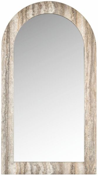 Casa Padrino Luxus Naturstein Spiegel Grau H. 100 cm - Luxus Naturstein Möbel