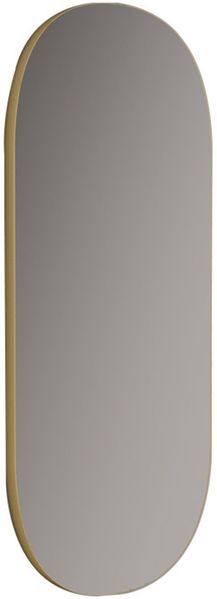 ibonto WANDSPIEGEL 45x85 cm, Transparent Gold Flurspiegel Oval (H 45 x T 45 x B 85 cm)