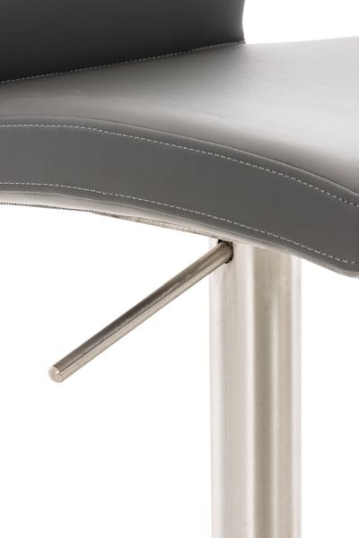 CLP 2er Set Barhocker Cadiz Kunstlederbezug drehbar und höhenverstellbar bis 240 kg,grau edelstahl Bild 10
