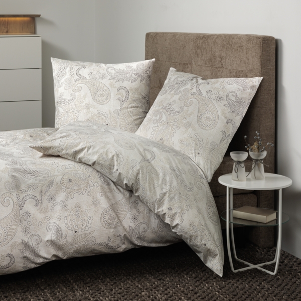 Janine Soft Cotton Bettwäsche Cortina 71001-7 Natur Paisley 135x200