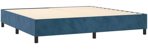 vidaXL Boxspringbett mit Matratze & LED Dunkelblau 200x200 cm Samt 3136327 Bild 5