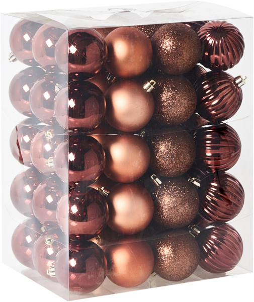 Weihnachtskugel 60er Set ISOJARVI Braun