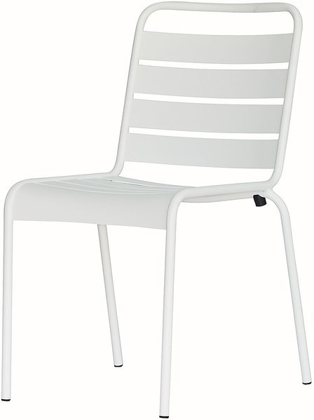 Stapelstuhl Mya Metal aus Aluminium, Weiß