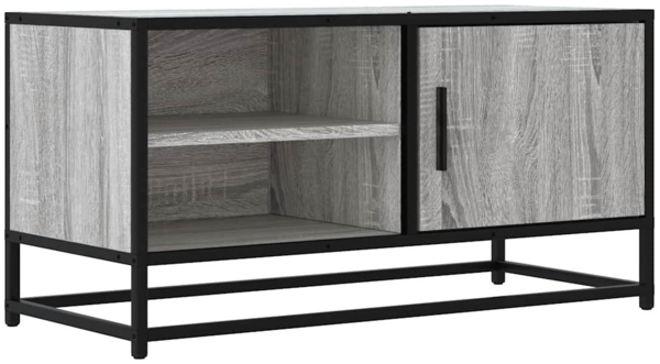 vidaXL TV-Schrank Grau Sonoma 80x34,5x40 cm Holzwerkstoff und Metall 848822