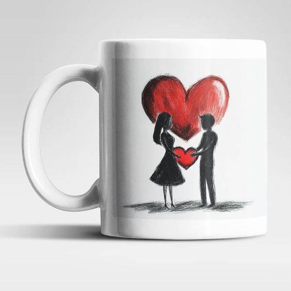 WS-Trend Tasse Liebe Love Liebespaar Valentinstag Kaffeetasse Teetasse Geschenkidee, Keramik