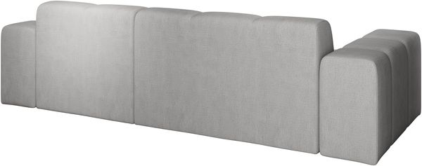 Ecksofa Fogo, Sofa ohne Schlaffuktion, Ecksofa L-Form Veloursstoff, Rechts Sofa, 245 x 68 x 180 cm, Grau Bild 7