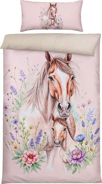 REDBEST Kinderbettwäsche Kinder-Wendebettwäsche, Polyester, Microfaser Tiermotive