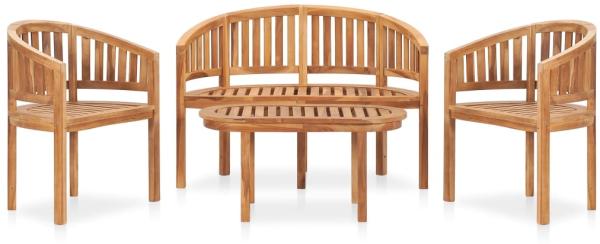 vidaXL 4-tlg. Garten-Lounge-Set Massivholz Teak 3059961