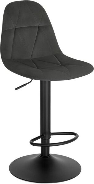 EUGAD Barhocker (1 St), drehhocker mit Rückenlehne höhenverstellbar Samtbezug Bild 5