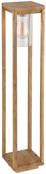 Außenleuchte, Stehlampe, ALU, Holzoptik, H 80 cm
