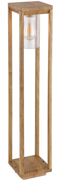 Außenleuchte, Stehlampe, ALU, Holzoptik, H 80 cm