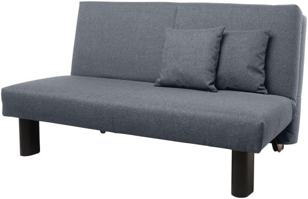 Faltsofa Kalomira Bezug Flachgewebe Metall schwarz / denim 21494