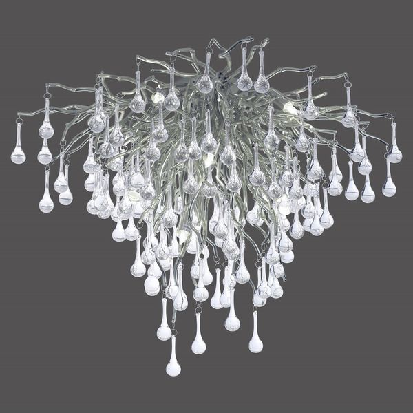 Paul Neuhaus 8091-55 ICICLE Deckenleuchte silberfarbig Glasbehang