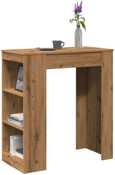 vidaXL Bartisch mit Regal Artisan-Eiche 95x47x103,5 cm Holzwerkstoff 854390
