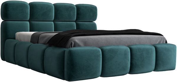 Polsterbett MONAKO 90x200 ohne Matratze mit Bettkasten und Lattenrost. Farbe: Minze 13 Bild 4