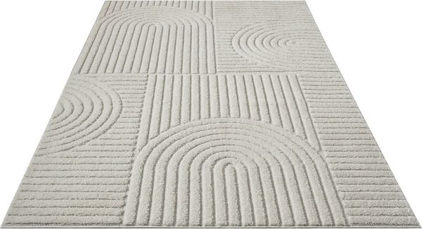 OTTO home Teppich Jonne, Boho-Design, Scandi, Designteppich, rechteckig, Höhe: 20 mm, Hoch-Tief, 3D Optik, skandinavischer Stil, Wohnzimmer, Schlafzimmer Bild 4