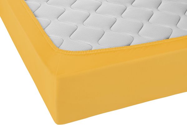 Castell Jersey-Stretch-Spannbetttuch, Honig, 1x 180x200 cm - 200x200 cm, 180x200 cm Bild 2
