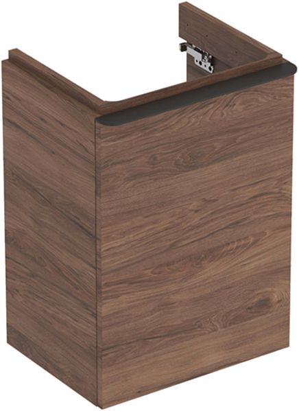 GEBERIT SMYLE SQUARE Waschbeckenunterschrank 44,2 cm breit, Braun dunkel, Türanschlag rechts