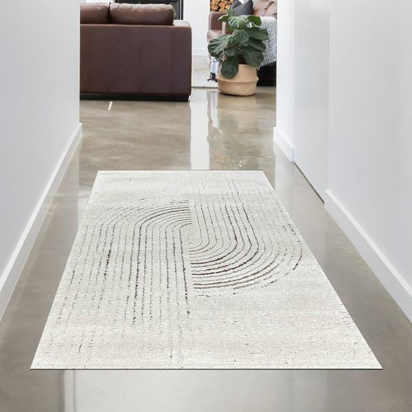Carpetia Designteppich Kurzflor Teppich mit 3D-Effekt, rechteckig, Höhe: 14 mm, weich, pflegeleicht und für Fußbodenheizung geeignet