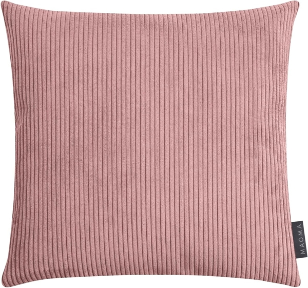 MAGMA Kissenhülle INGA - ca. 40 x 40 cm Cordstoff gestreift rose