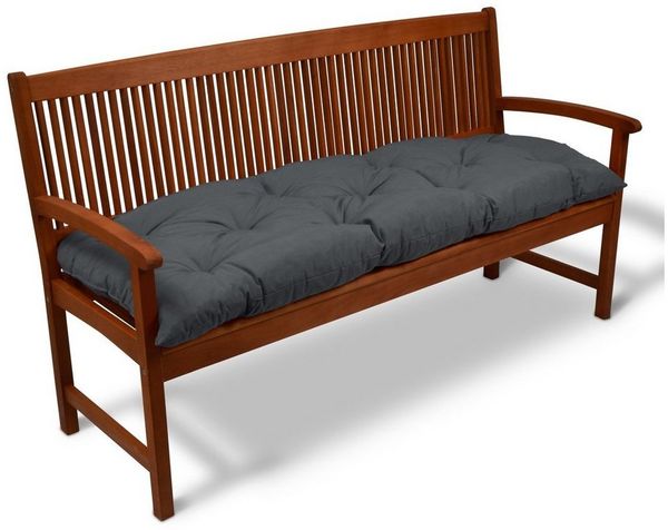 Beautissu Bankpolster Flair BK Graphitgrau, 100 x 50 x 10 cm