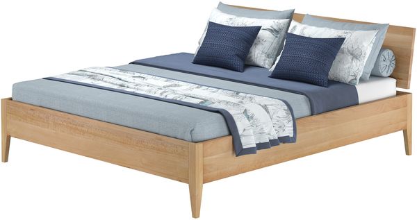 Metallfreies Doppelbett aus Buchenholz konische Füße 180x200 mit wählbarem Zubehör V-60.94-18ohne Zubehör