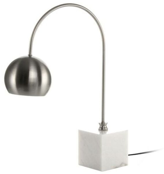 Tischlampe Bella 125 Silber / Weiß