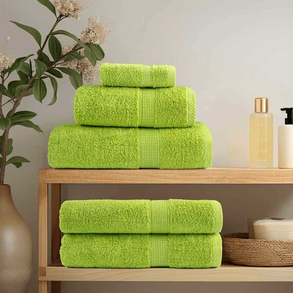 vidaXL Gästetuch SOLUND 2 pcs Grün 15 x 21 cm 550 gsm 137488