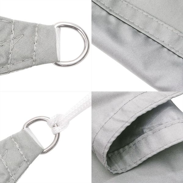 vidaXL Sonnensegel Hellgrau 5x3 m 100% Polyester Oxford 4000547 Bild 6