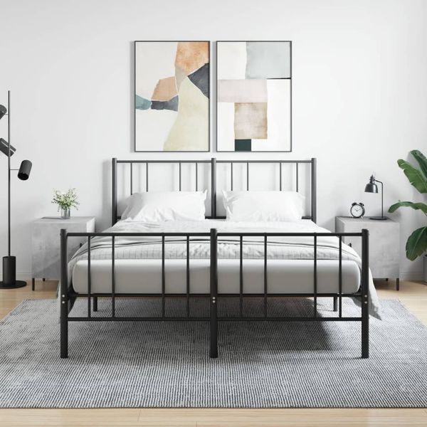 vidaXL Nachttische 2 Stk. Betongrau 40x40x50 cm Holzwerkstoff 827589