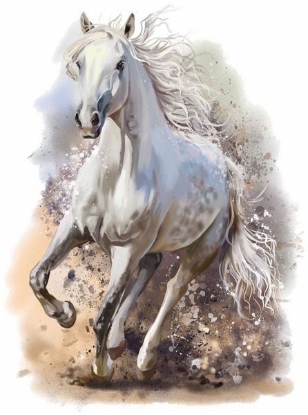 nikima Wandtattoo 179 Wandtattoo Pferd weiß - 250 x 330 mm (PVC-Folie), in 5 vers. Größen