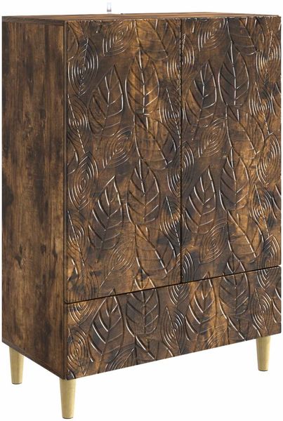 vidaXL Sideboard Geräucherte Eiche 66 x 34,5 x 95 cm Holzwerkstoff 895130