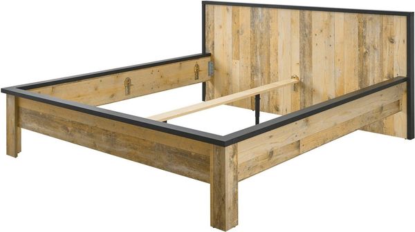 Home affaire Einzelbett SHERWOOD Liegefläche 90/140 oder 180x200 cm, aus FSC®-zertifiziertem Holzwerkstoff, rustikaler Landhausstil