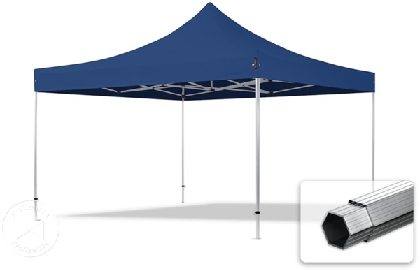 4x4 m Faltpavillon PROFESSIONAL Alu 40mm, blau
