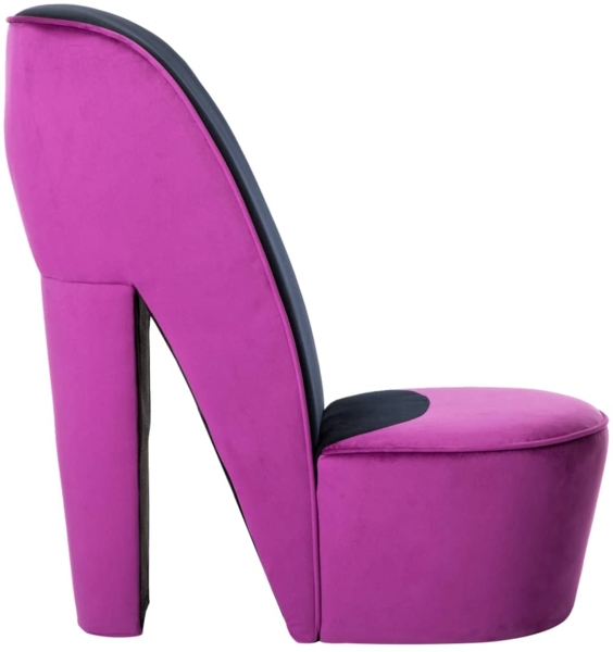 vidaXL Stuhl in Stöckelschuh-Form Lila Samt 248645