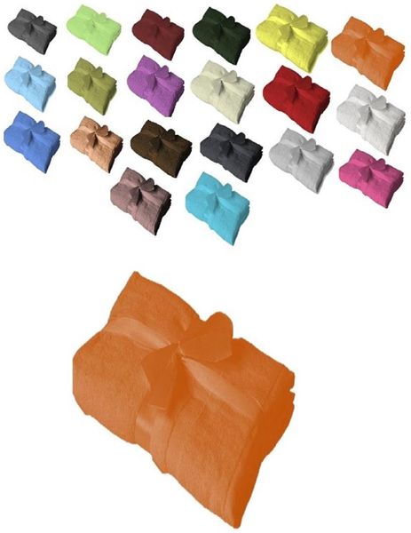 4 x Badvorleger 700 g/m² 50 x 80 cm Terrakotta