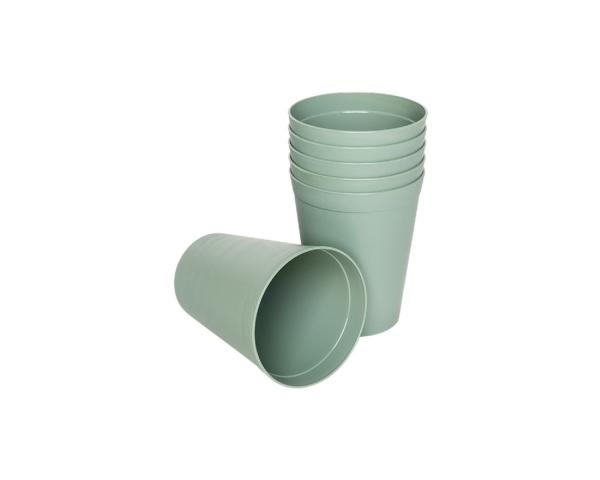 MICHELINO 6-tlg. Mehrweg Kunststoffbecher Serie Alythia Grün