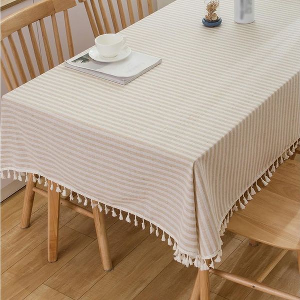 FOUORTUNATE-BEE Tischdecke Boho Tischdecke Beige Abwaschbare Tischdecke (für Küchentisch, Outdoor, Camping, Hochzeiten, Geburtstag)