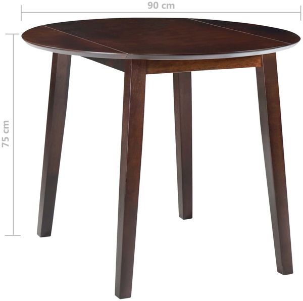 vidaXL Esstisch Klappbar Rund MDF Braun 245367 Bild 6